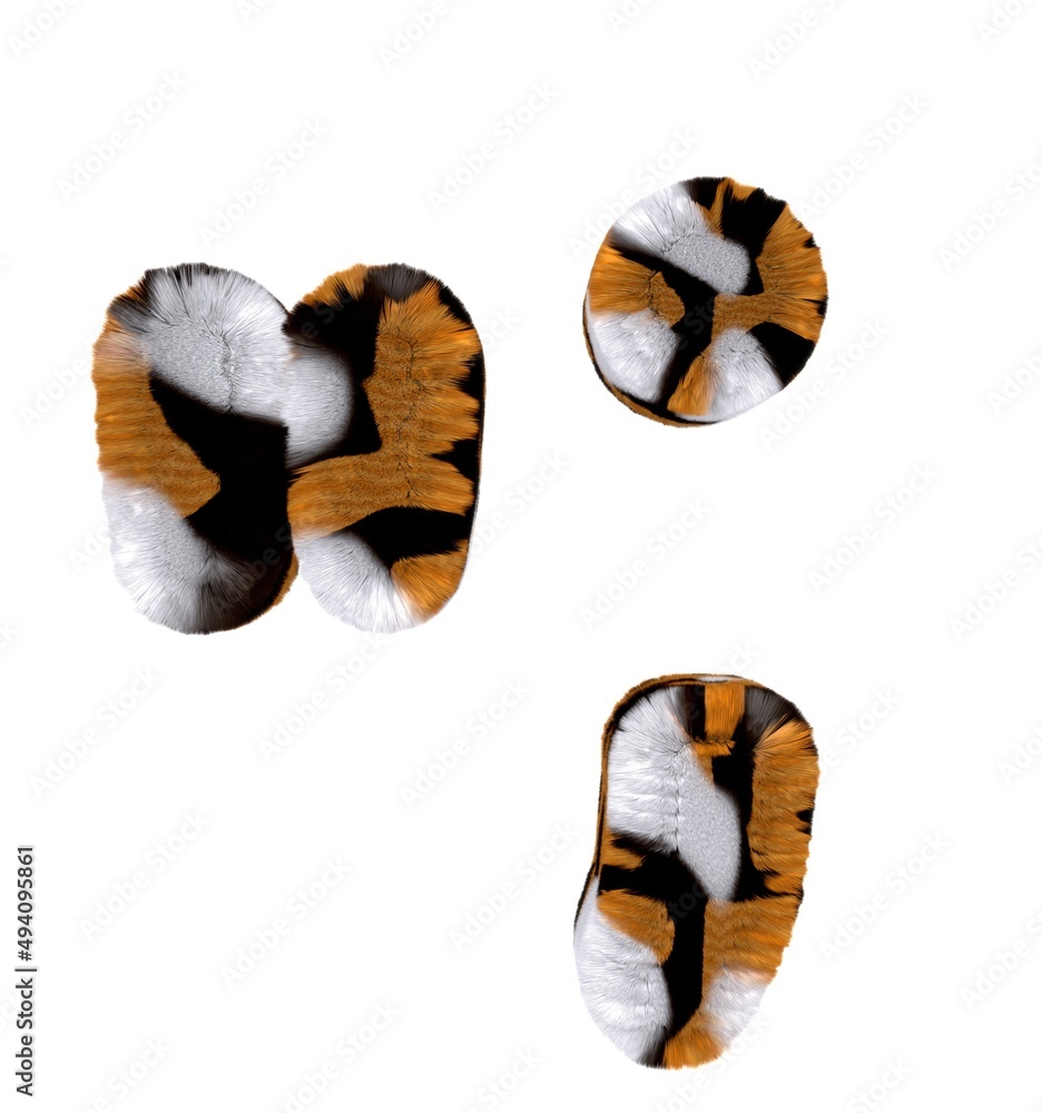 Poster calico themed font quotation mark and comma and period