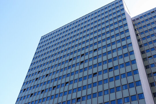multi-storey modern building with many windows in Copenhagen. High quality photo