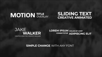 Dynamic Modern Title Overlays
