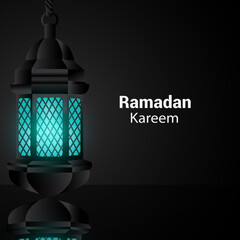ramadan lights in blue and shadows with black backgrounds