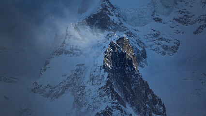 winter mountains and clouds
