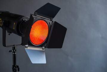 Red light for photo stuLight for a photo studio. Red light lampdio