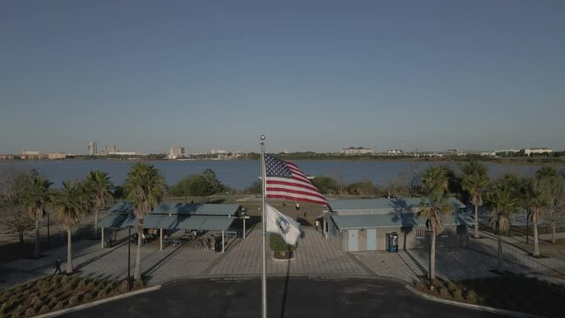 Wind blowing flag