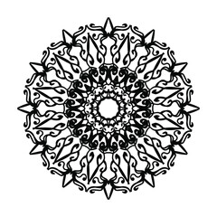 Hand drawn mandala. decoration in ethnic oriental  doodle ornament.