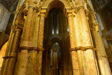 Die Rundkirche im Christuskloster Convento de Cristo in Tomar, Portugal