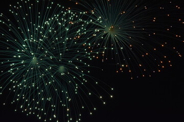 fireworks in the night sky