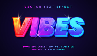 Vibes text effect style template
