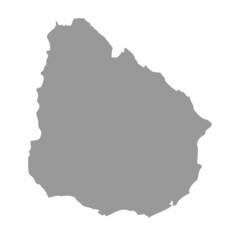 Uruguay vector country map silhouette