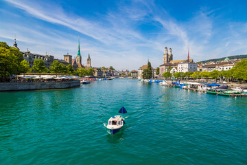 Historical part of Zurich, Switzerland