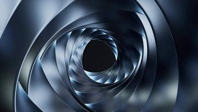 Dark metal Mobius Strip, 3d rendering.