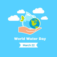 World Water Day. 22 March Water Day. Vector illustration