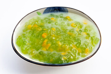 Corn with tapioca pearls in coconut milk