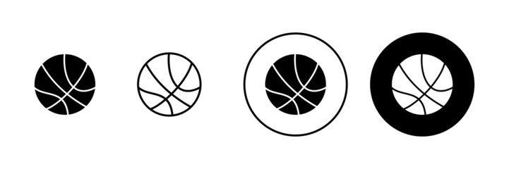 Basketball icons set. Basketball ball sign and symbol