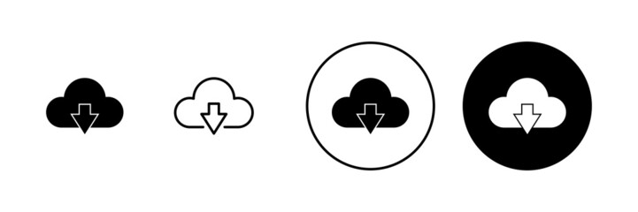 Cloud icons set. cloud sign and symbol