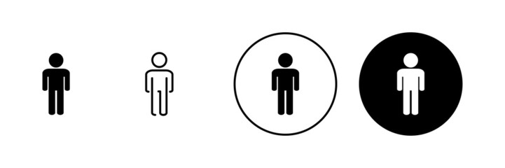 Man icons set. male sign and symbol. human symbol