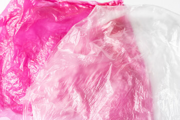 a abstract plastic material crumpled texture. transparent