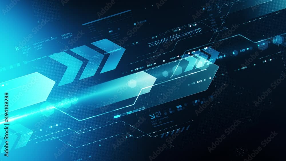 Poster abstract technology background with digital flow particles. futuristic system texture for cyberspace