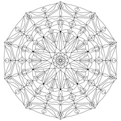 Mandala complessa da colorare