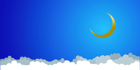 Obraz na płótnie Canvas Golden Moon phases astronomy icon set Vector Illustration on the white background.crescent moon.