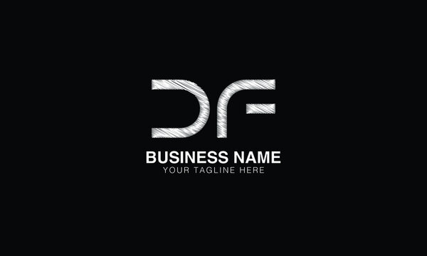 DF F df initial logo | initial based abstract modern minimal creative logo, vector template image. luxury logotype logo, real estate homie logo. typography logo. initials logo.