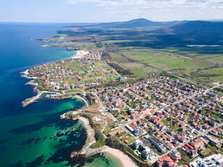 Aerial view of village of Lozenets, Bulgaria