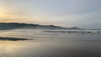 Landscape of the beach at morning day