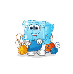 ice cube tailor mascot. cartoon vector