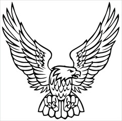 Eagle Logo Black and white