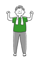 元気なシニア男性