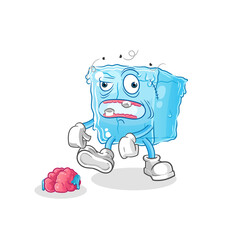 ice cube zombie character.mascot vector