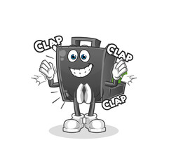 money briefcase applause illustration. character vector