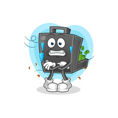 money briefcase cold illustration. character vector