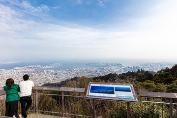 掬星台から眺る神戸市街地