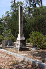 obelisk in graveyard