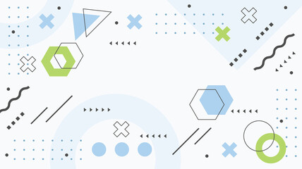 Geometric shapes flat background. - Vector.