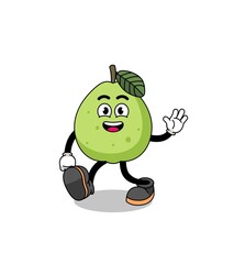 guava cartoon walking