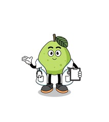 Cartoon mascot of guava doctor