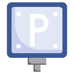 PARKING flat icon,linear,outline,graphic,illustration