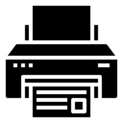 PRINTER glyph icon,linear,outline,graphic,illustration