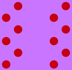 beautiful pink background with red circles, pattern for wallpaper, fabric, napkins, seamless pattern