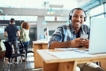 Im always ready to help my clients whenever they need. Portrait of a young call centre agent...
