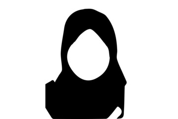 silhouette of woman with veil