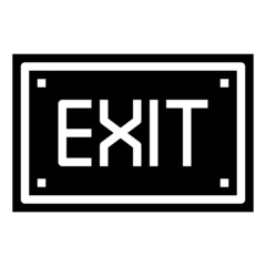 EXIT glyph icon,linear,outline,graphic,illustration