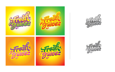 Fresh Juice Logotype design template with splash style, suitable for a juice drink brand, juice shop, etc.