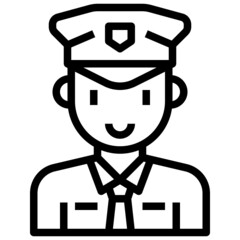 POLICE MAN line icon,linear,outline,graphic,illustration