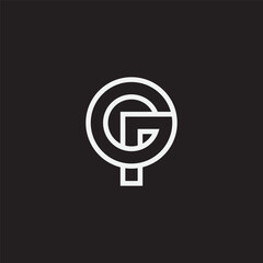 GP monogram design logo template.