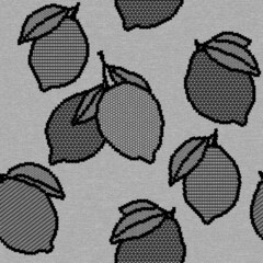 レモン_Lemon pattern lace　檸檬レース柄