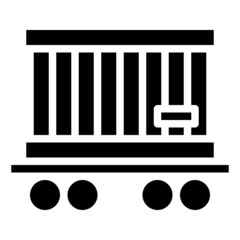 FREIGHT WAGON glyph icon,linear,outline,graphic,illustration