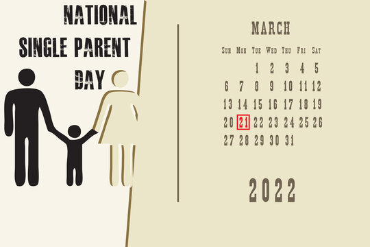 Calendar Page Single Parent Day