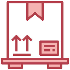 THIS SIDE UP red line icon,linear,outline,graphic,illustration